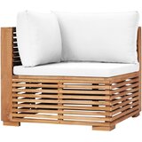  Vrtna kutna sofa s krem jastukom od masivne tikovine | shoptok.hr