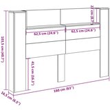  Krevetna ploča s LED-om s policom Sonoma 160 x 16 5 x 103 5 cm - sonoma hrast 160 cm | shoptok.hr