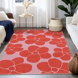 Mila Home Rdeča/rožnata pralna preproga 80x150 cm Poppy Fields – | Shoptok.si