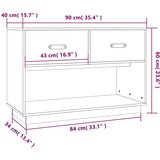 The Living Store ormarić smeđa boja meda 90x40x60 cm od masivne borovine | shoptok.hr