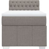  Krevet s oprugama i madracem smeđesivi 100 x 200 cm od tkanine | shoptok.hr