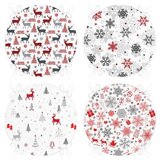Mila Home Jastuci za sjedenje u setu 4 kom s božićnim motivom ø 40 cm Snowflakes – Cijene