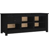 Ormarić za cipele crni 110 x 38 x 45,5 cm od masivne borovine | shoptok.hr