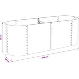  Vrtna sadilica od pocinčanog čelika 240 x 80 x 81 cm siva | shoptok.hr