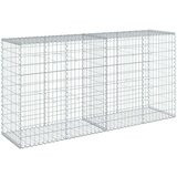 vidaXL Gabionska košara s pokrovom 200x50x100 cm pocinkano železo | Shoptok.si