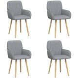 vidaXL Trpezarijske stolice 4 kom. Tkanina Svjetlosiva - Svjetlosiva 4 | shoptok.hr