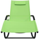  Gugalni ležalnik 2 kosa zelen jeklo in tekstil, (20662915) | Shoptok.si
