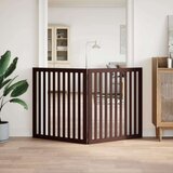vidaXL Vrata za pse zložljiva 2 panela rjava 160 cm topolovina | Shoptok.si