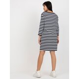 RUE PARIS Dress-LO-SK-LK-230.34X-white-navy blue | shoptok.hr
