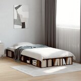 Maison Chic Posteljni okvir - Enojna postelja - Postelja za odrasle dimljeni hrast 90x200 cm inženirski les-J8602, (21763639) | Shoptok.si