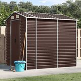 vidaXL vrtna lopa rjava 191x215x198 cm pocinkano jeklo | Shoptok.si