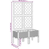  Vrtna sadilica s rešetkom crna 80 x 40 x 142 cm PP | shoptok.hr
