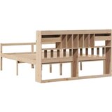  krevet s regalom za knjige bez madraca 180x200 cm od borovine - prirodna 180 x 200 cm | shoptok.hr