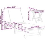  ležalnik za 2 osebi z blazino, kremna bela | Shoptok.si