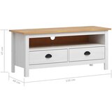 TV ormarić Hill bijeli 110 x 40 x 47 cm od masivne borovine | shoptok.hr