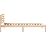  Krevetna konstrukcija Smeđa 100 x 220 cm Čvrsto borovo drvo | shoptok.hr