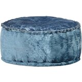 vidaXL okrogel tabure iz žameta 40x20 cm moder | Shoptok.si