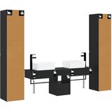  Set namještaja za kupaonicu 5 kom. Crna 33 x 34,5 x 160 cm | shoptok.hr