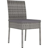  Set od 5 komada vrtlarskih stolica za blagovanje Siva Poli ratan | shoptok.hr