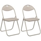  Sklopiva stolica 2 pcs Pijesak 48 x 43,5 x 81 cm Lažna koža | Eponuda.ba