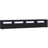 Maison Chic TV omarica - TV stojalo - Televizijska omarica z LED lučkami črn 240x35x40 cm, (21700615) Cene