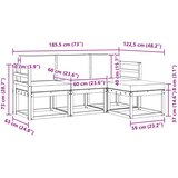  Set vanjskih sofa 4 kom. Prirodna i Svjetlosiva | shoptok.hr