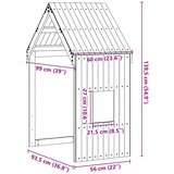 Krov za dječji krevet bijeli 60x99x139,5 cm masivna borovina | shoptok.hr