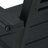  Vrtne stolice 4 kom crne HDPE s izgledom drva | shoptok.hr