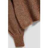 Marisse Turtleneck Sweater Decorated With Metallic Thread, Beige | shoptok.hr