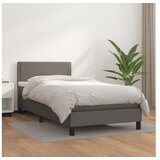  Krevet s oprugama i madracem sivi 80 x 200 cm od umjetne kože | shoptok.hr