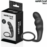 Erekcijski ObroČek Z Analnim Čepom Addicted Toys 4