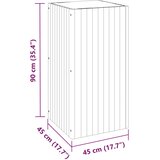  Vrtna sadilica 45 x 45 x 90 cm od masivnog bagremovog drva | shoptok.hr