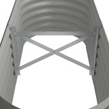  Visoka greda iz prašno premazanega jekla 114x40x36 cm siva, (20601233) | Shoptok.si