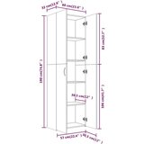  Uredski ormarić boja hrasta 60x32x190 cm od konstruiranog drva | shoptok.hr