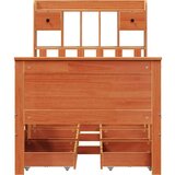 vidaXL Knjižna postelja brez vzmetnice vošč. rjava 90x190 cm borovina | Shoptok.si