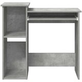 vidaXL Miza s policami betonsko siva 84x40x78 cm iverna plošča | Shoptok.si
