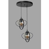 Opviq nepal 2 li tepsili siyah Füme Camlı Sarkıt blackfume chandelier | ePonuda.com
