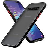 Cadorabo Ohišje, združljiv s Samsungom v zamrznjenih črnih - rdečih tipkah - hibridni zaščitni pokrov s silikonom TPU v notranjosti in mat plastičnim hrbtom, (20566788) Cene