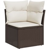  7-delni vrtni kavč s blazinami Rjava Poly Rattan | Shoptok.si