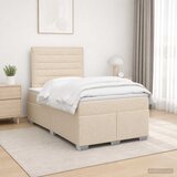  Boxspring krevet s madracem Krem 120 x 190 cm Tkanina | shoptok.hr