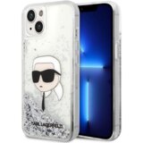 Karl Lagerfeld Originalen ovitek KLHCP15SLNKHCH za iPhone 15 prozorna trda zaščita z bleščicami - NFT Karl Cene
