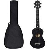 vidaXL otroški ukulele soprano s torbo črn 23" Cene
