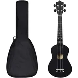 Set dječjeg ukulelea Soprano s torbom crni 23 "