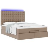 vidaXL Okvir kreveta s madracem cappuccina 140x200cm umjetna koža - cappucino 140 x 200 cm | shoptok.hr