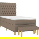  Box spring postelja z vzmetnico taupe 90x200 cm blago, (20791828) | Shoptok.si