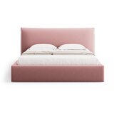 Milo Casa Ružičasti tapecirani bračni krevet s prostorom za odlaganje s podnicom 160x200 cm Elio – | shoptok.hr
