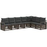 vidaXL Vrtna sedežna garnitura 7 pcs Siva poli ratan, (5000269784) | Shoptok.si