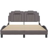  Posteljni okvir z vzglavjem siva 120x200 cm umetno usnje, (21112445) | Shoptok.si