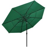  Vrtni suncobran s 3 razine i aluminijskim stupom 3,5 m zeleni | Eponuda.com