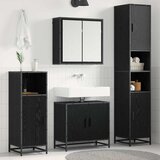  Set namještaja za kupaonicu 4 kom. Crni hrast 65 x 33 x 60 cm | shoptok.hr